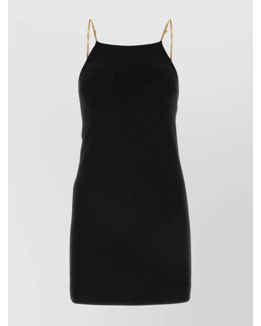 Palm Angels Black Jersey Mini Dress