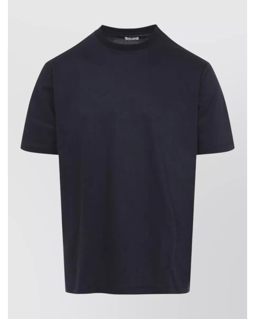 Kiton Blue Cotton Relaxed-Fit T-Shirt for men