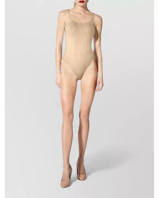 Wolford Natural Jamaika Scoop-Neck Thong Bodysuit