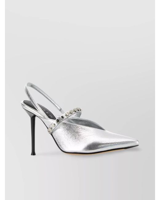 McQueen White Leather Revel Pumps
