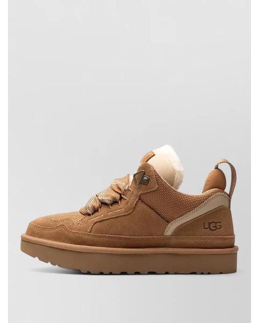 Ugg Brown Ankle Sneakers Pull Tab Rubber Sole
