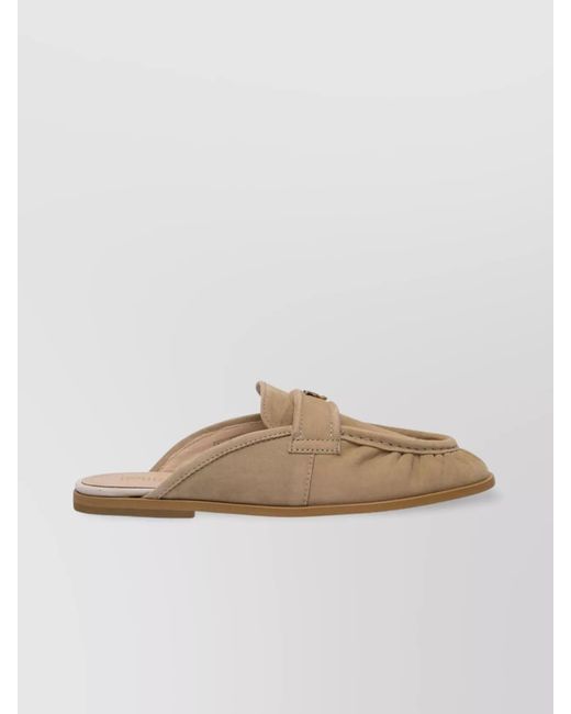 Pinko Natural Leather Loafers
