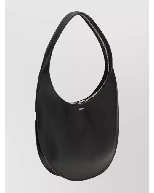 Coperni Black Swipe Medium Leather Shoulder Bag