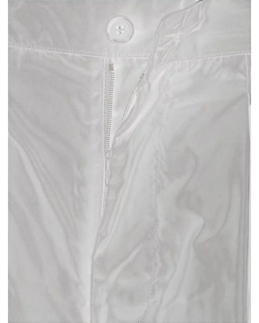Aspesi Gray Midi Skirt Knee Length Elastic Waistband