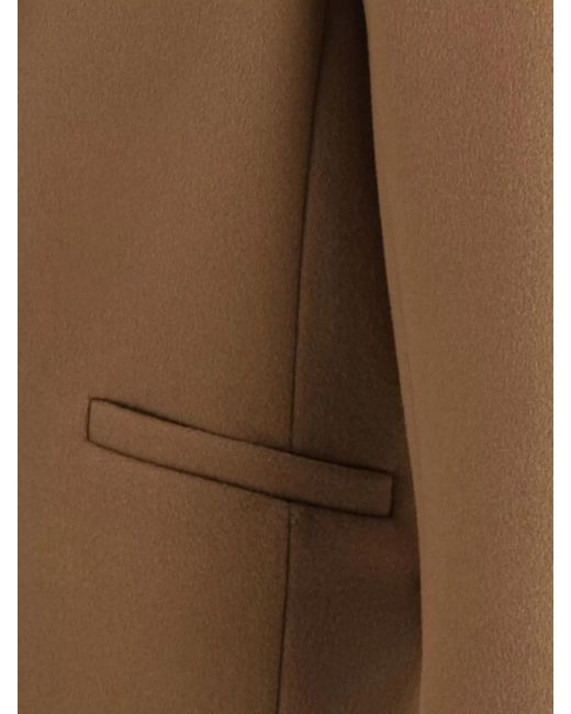 Saint Laurent Natural Wool Single Breasted Short Coat