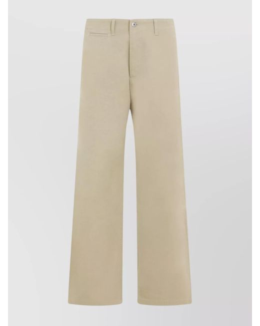 Burberry Natural Cotton Straight-Leg Trousers for men