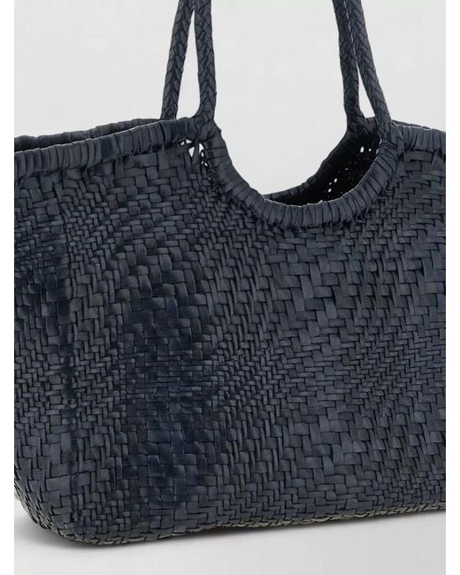 Dragon Diffusion Blue Nantucket Big Leather Tote Bag