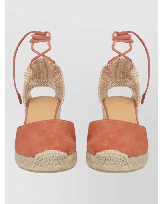 Castaner White Leather Espadrilles