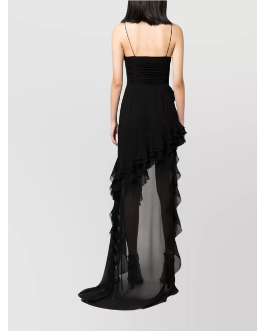 Alessandra Rich Black Silk Mini Dress