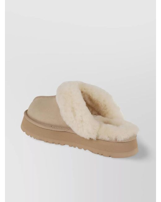 Ugg Natural Suede Disquette Slippers