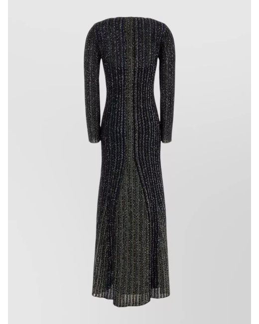 Missoni Black Metallic Fine-Knit Maxi Dress