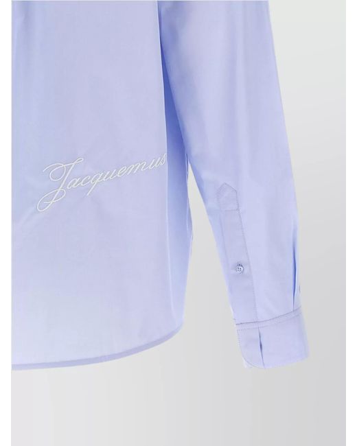 Jacquemus Purple Cotton Classic Shirt for men