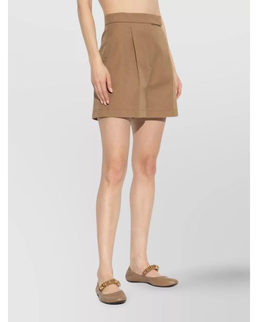 Max Mara Natural Cotton Tailored Shorts