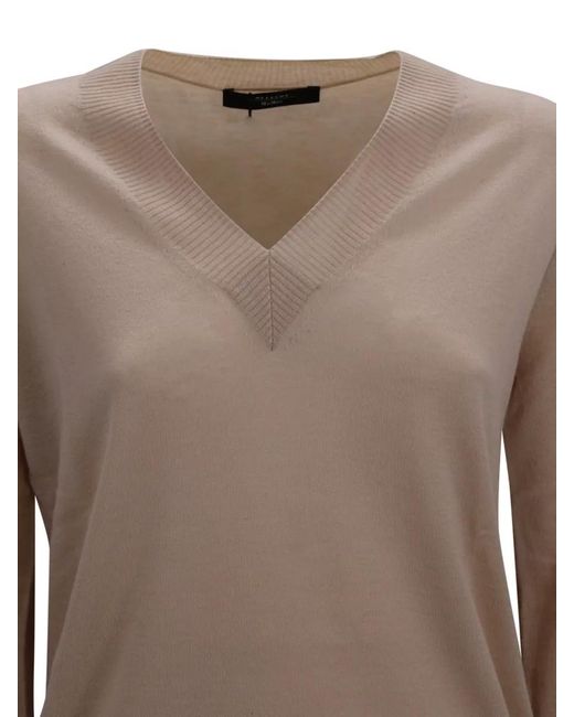 Weekend by Maxmara Natural Cashmere Wool V Neck Regular Sweater