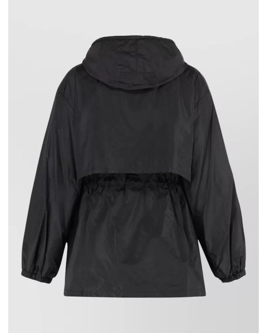 Burberry Black Hooded Nylon Windbreaker Jacket