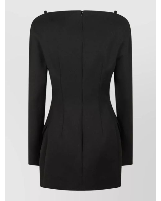 Max Mara Black Angus Cut Out Shoulder Jacket