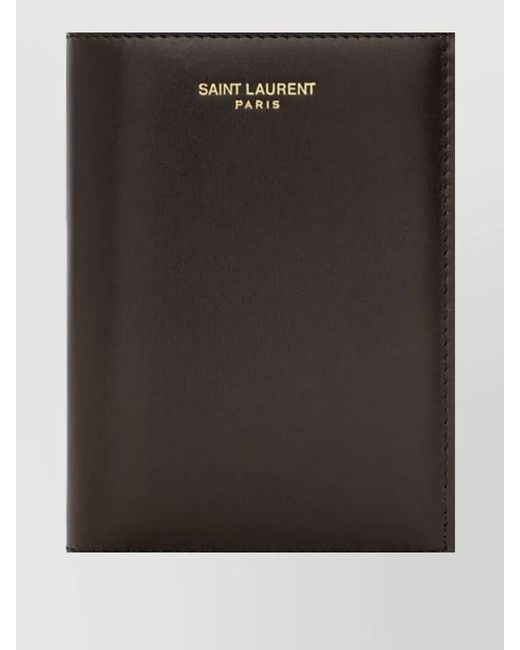 Saint Laurent Paris Credit Card Wallet Smooth Leather for men