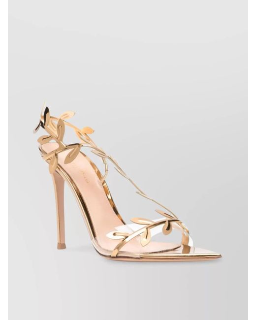 Gianvito Rossi Metallic Leather Slingback Sandals
