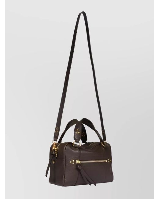 Jérôme Dreyfuss Brown Leather Shoulder Bag