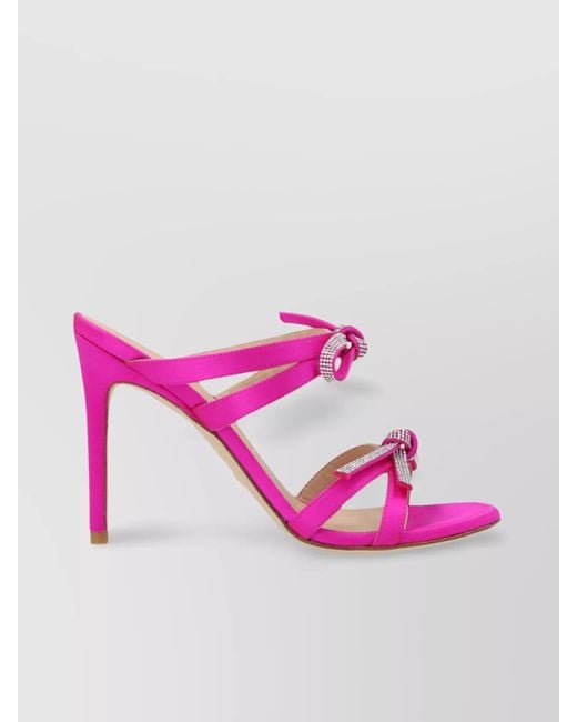 Stuart Weitzman Pink Bow Mules