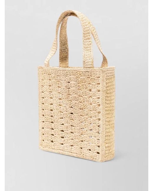 A.P.C. Natural June Small Woven Beach Tote Bag