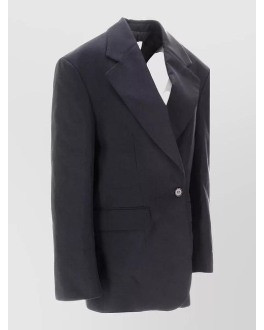 P.A.R.O.S.H. Blue Linen Blend Blazer