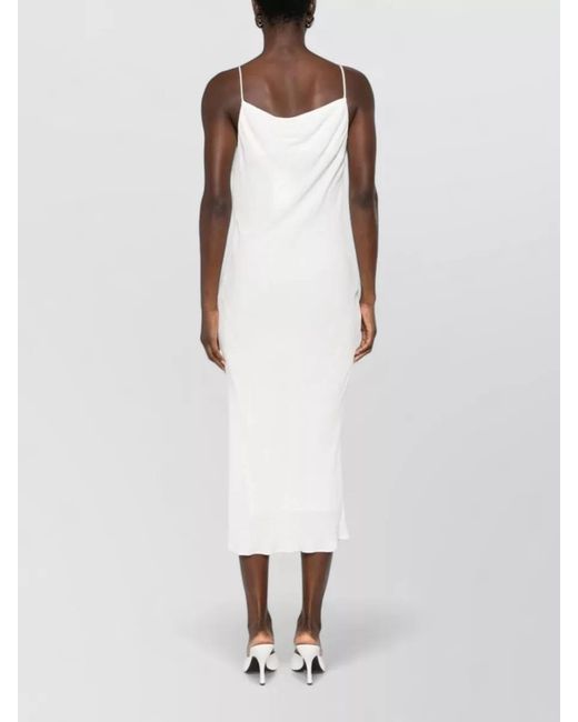 IRO White Embellished Sleeveless Spaghetti-Strap Midi Dress