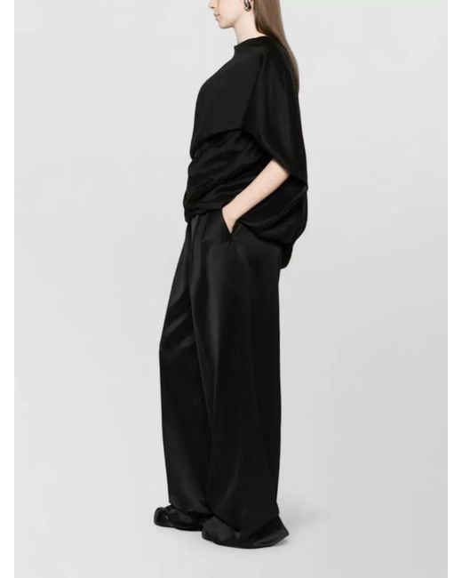 Junya Watanabe Blue Wide Leg Trousers Pleats Pockets Belt Loops