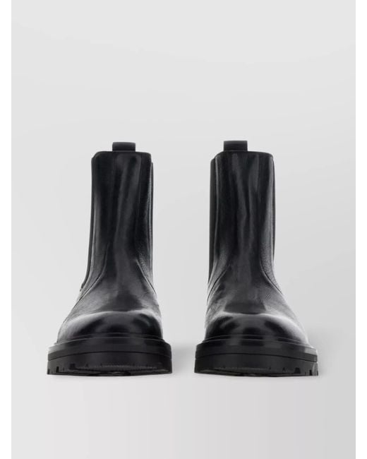 Hogan Black Leather Chelsea Boots for men