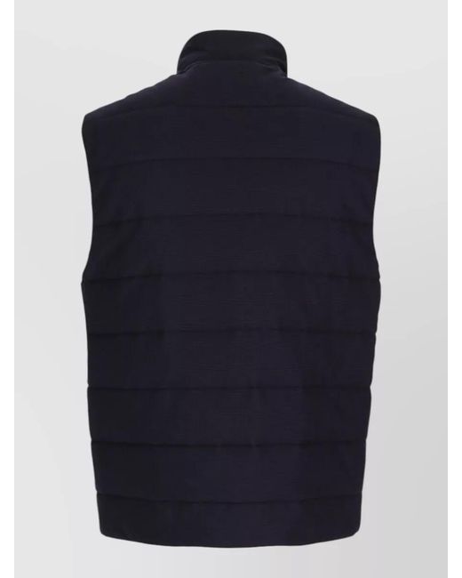 Fay Blue High Collar Padded Jacket Side Pockets for men