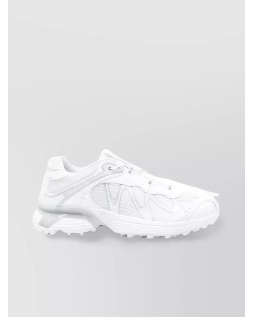 Salomon White Low Top Sneakers With Chunky Rubber Sole