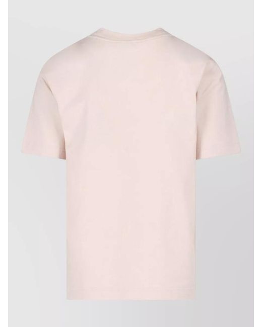 Burberry Pink Short Sleeve Crew Neck Regular Fit Top