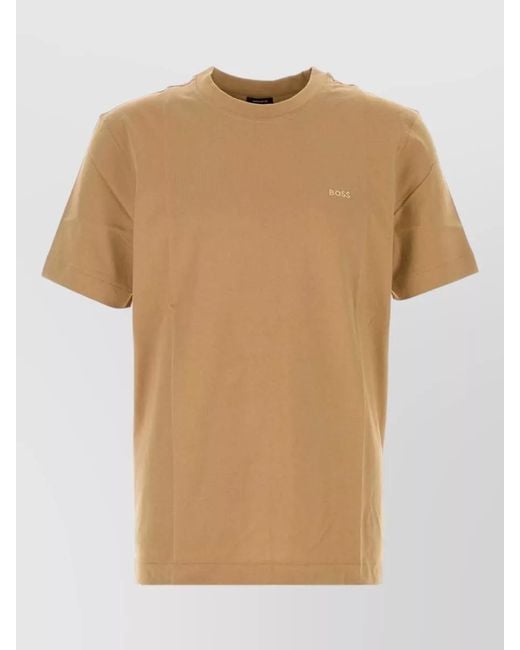 Boss Natural Cotton Regular Fit Short Sleeve T Shirt for men