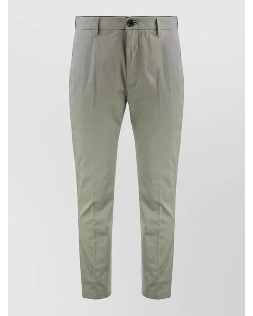 Department 5 Gray Prince Chino Pants Pleated Front Belt Loops for men