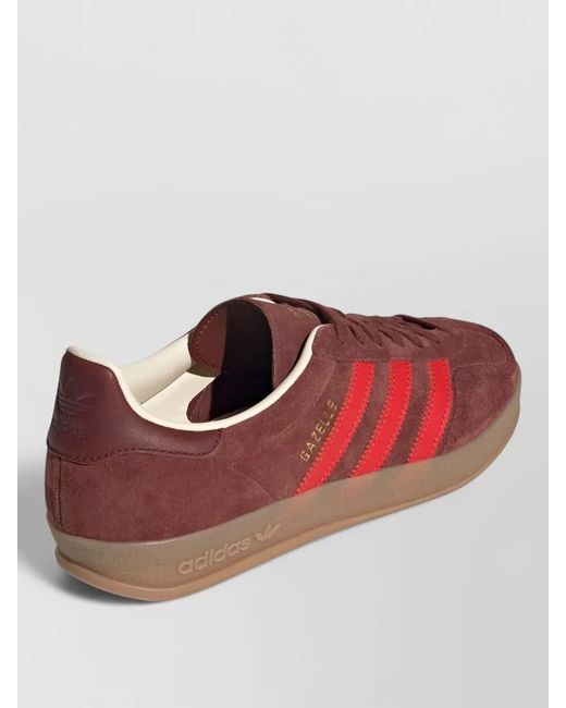 Adidas Red Suede Low-Top Sneakers for men