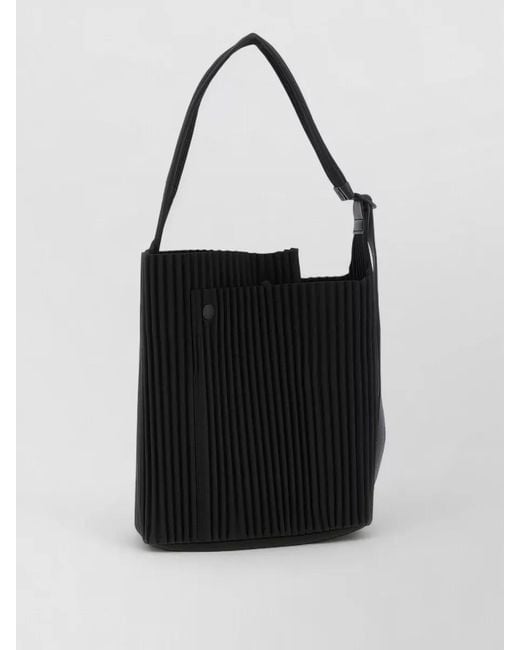 Homme Plissé Issey Miyake Black Utility Small Tote Shoulder Bag for men