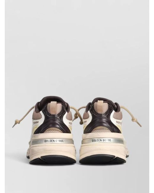 Golden Goose Deluxe Brand Natural Lightstar Sneakers Chunky Sole Mesh Panels