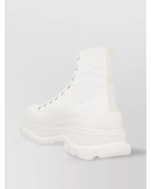 McQueen Natural Canvas High-Top Sneakers for men