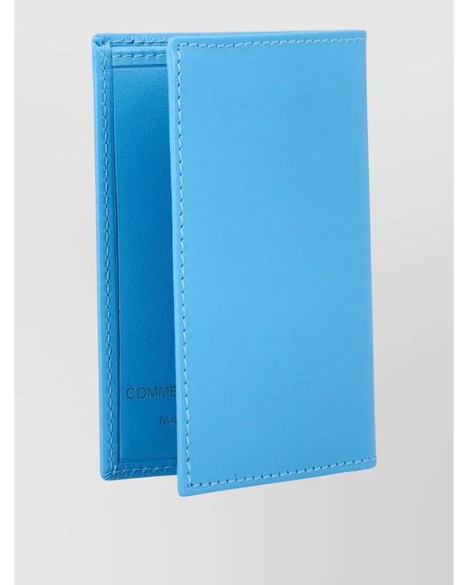 Comme des Garçons Blue Leather Cardholder