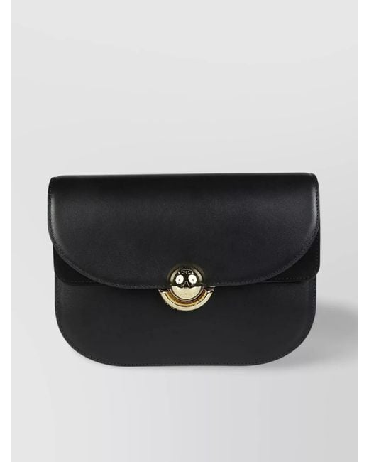 Furla Black Sfera S Crossbody Round