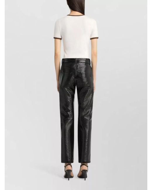 Courreges White Silk Nylon Tailored Pants Front And Back Pockets