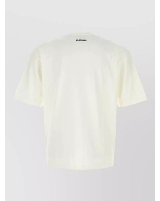 Jil Sander White Cotton T-Shirt for men