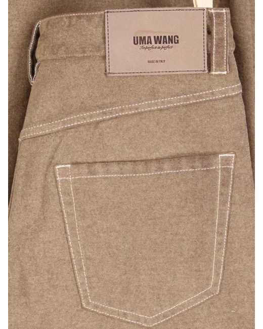 Uma Wang Natural Straight-Leg Denim Trousers