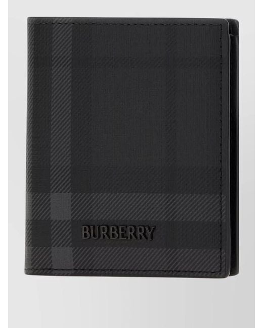 Burberry Black Printed Canvas Wallet for men