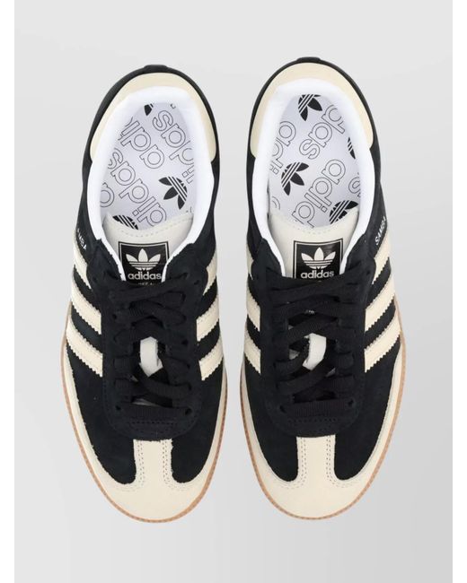 Adidas Originals Black Leather Low-Top Sneakers