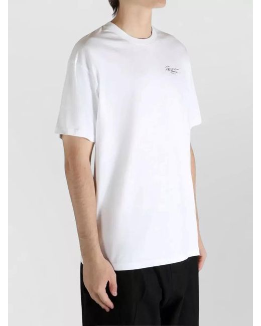 Givenchy White Cotton T Shirt Short Sleeves Crew Neck Straight Hem for men