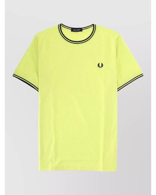 Fred Perry Yellow Cotton Polo Shirt for men