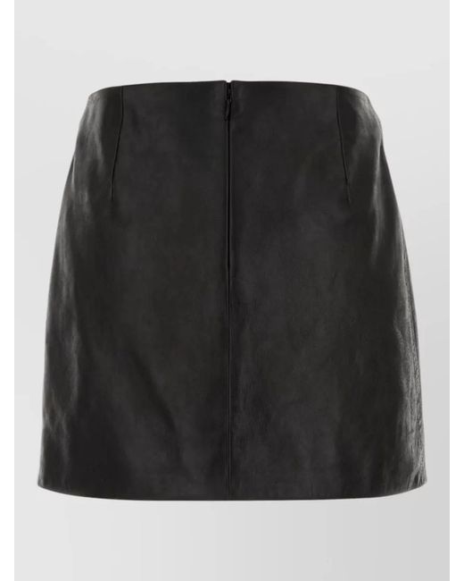 Gucci Black Leather Mini Skirt