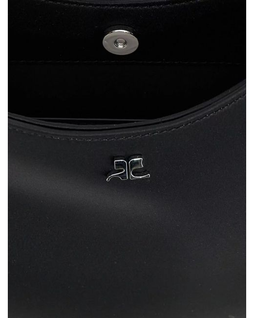 Courreges Black Holy Satin Shoulder Bag