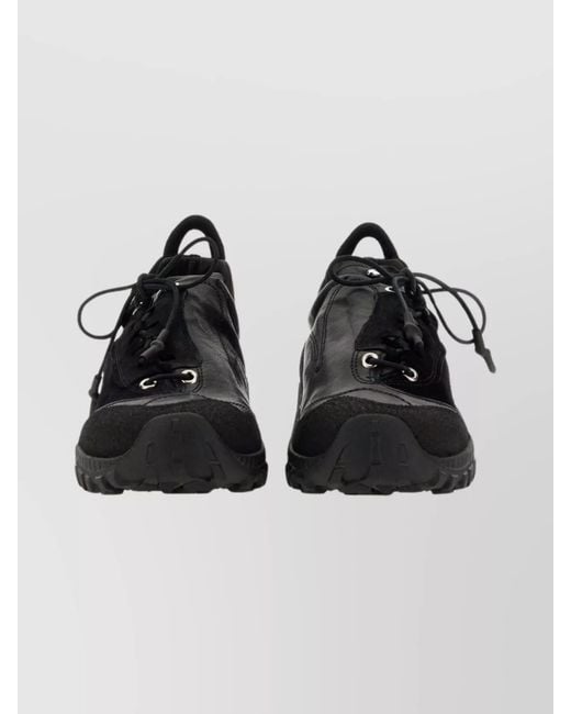 Our Legacy Black Leather Paneled Low-Top Sneakers
